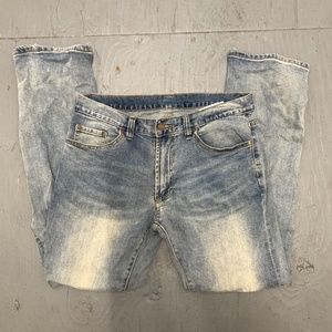 Active R/S Jeans Classic Slim Fit Straight Leg 32 Denim Faded Distressed Vintage